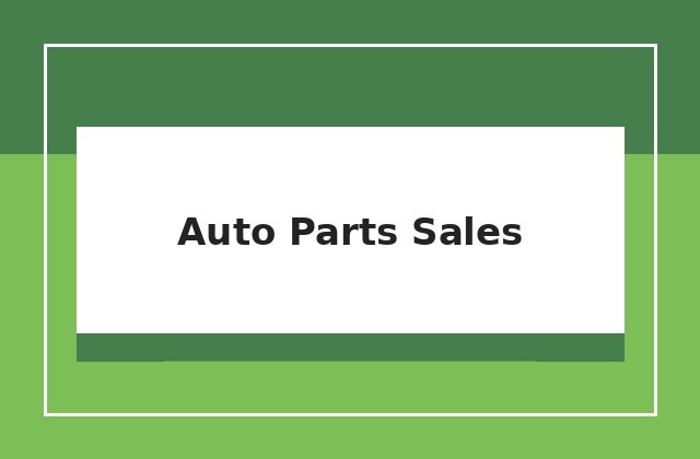 Auto Parts Sales