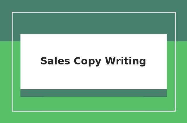 Sales Copy Writing